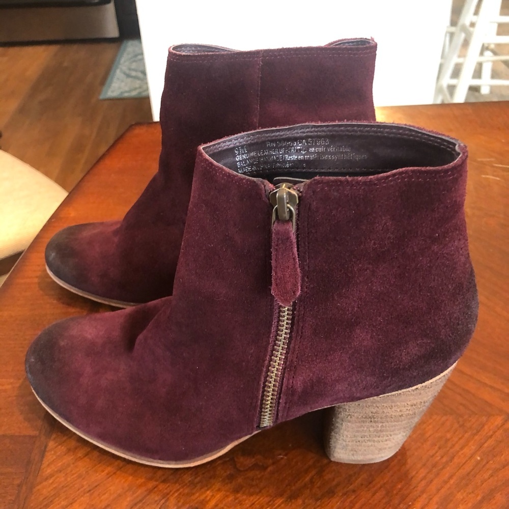Beautiful merlot/wine colored booties